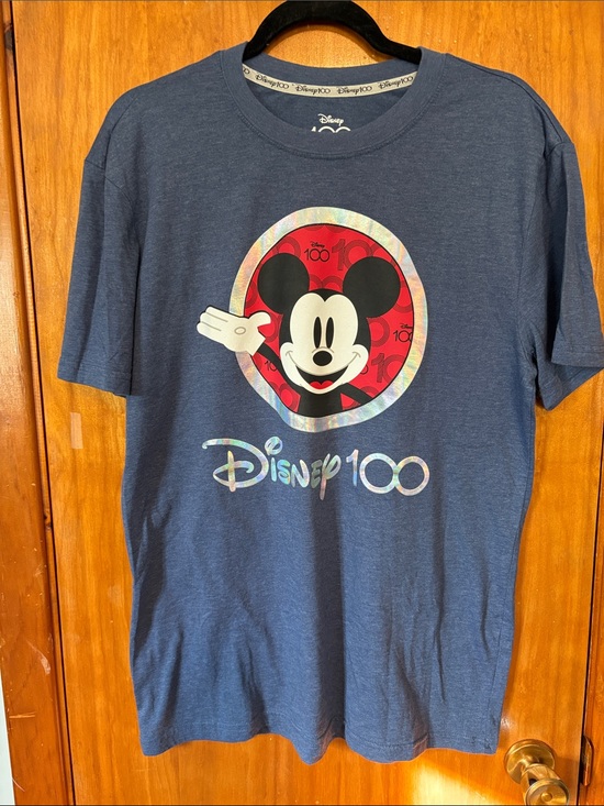 Disney Tops - Disney Navy Blue Mickey 100 Anniversary Graphic Tee - Size M